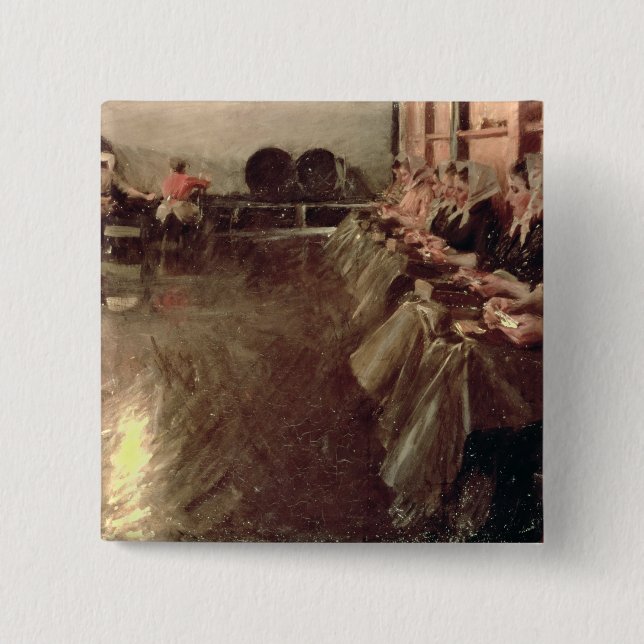 The Large Brewery, 1890 2 Inch Square Button (Front)