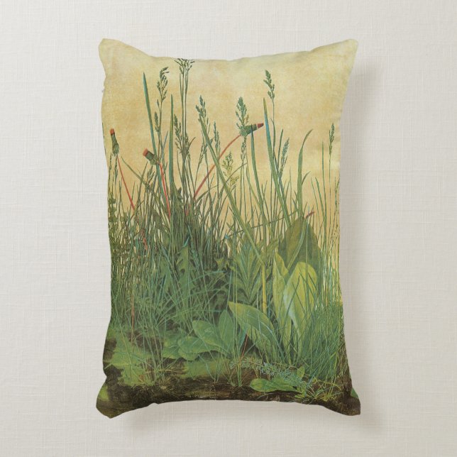 The Large (Great) Piece of Turf by Albrecht Durer Accent Pillow (Front(Vertical))
