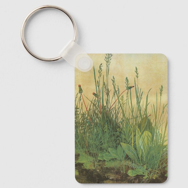 The Large (Great) Piece of Turf by Albrecht Durer Keychain (Front)