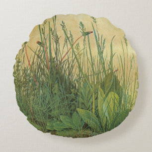 The Large (Great) Piece of Turf by Albrecht Durer Round Pillow