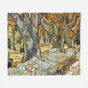 The Large Plane Trees By Vincent Van Gogh Fleece Blanket