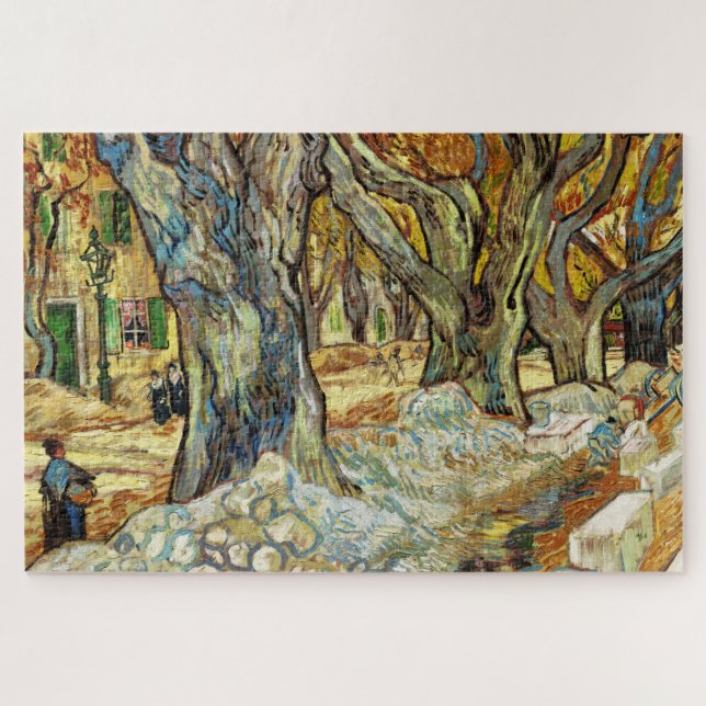 The Large Plane Trees By Vincent Van Gogh Jigsaw Puzzle (Horizontal)