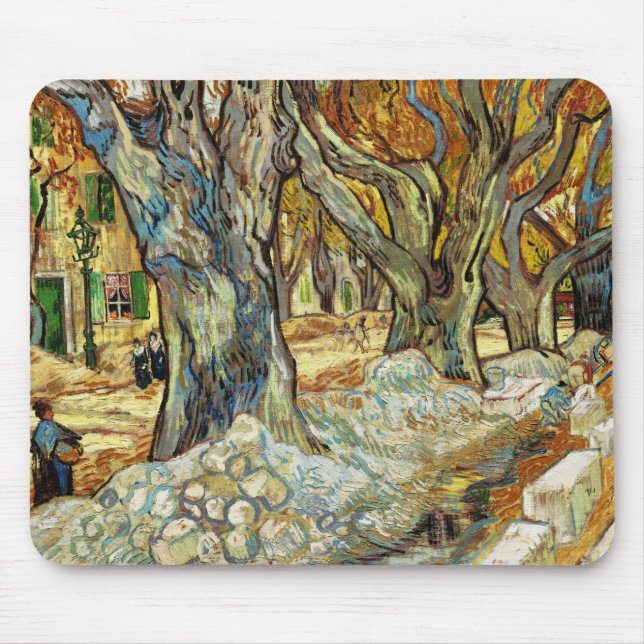 The Large Plane Trees By Vincent Van Gogh Mouse Pad (Front)