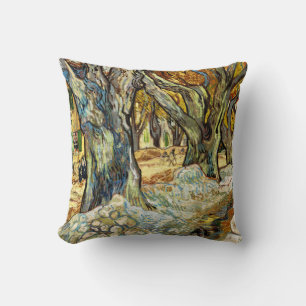 The Large Plane Trees By Vincent Van Gogh Throw Pillow