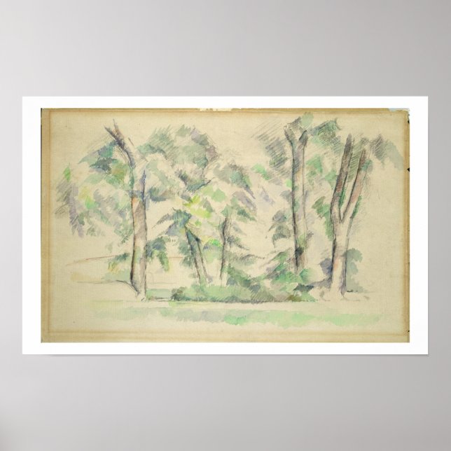 The Large Trees at Jas de Bouffan, c.1885-87 (w/c Poster (Front)