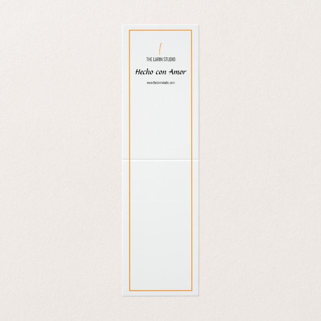 The Larin Studio Folded Business Card (Outside Unfolded)
