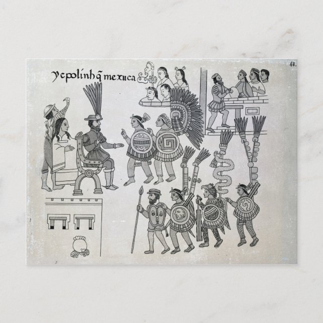 The last Aztec Emperor Cuauhtemoc surrenders Postcard (Front)