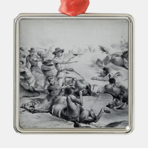 The Last Battle of General Custer Metal Ornament