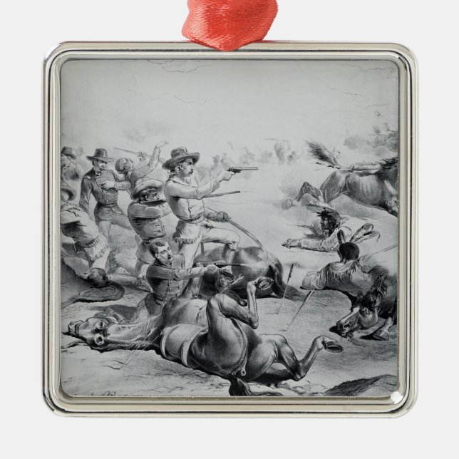 The Last Battle of General Custer Metal Ornament (Front)