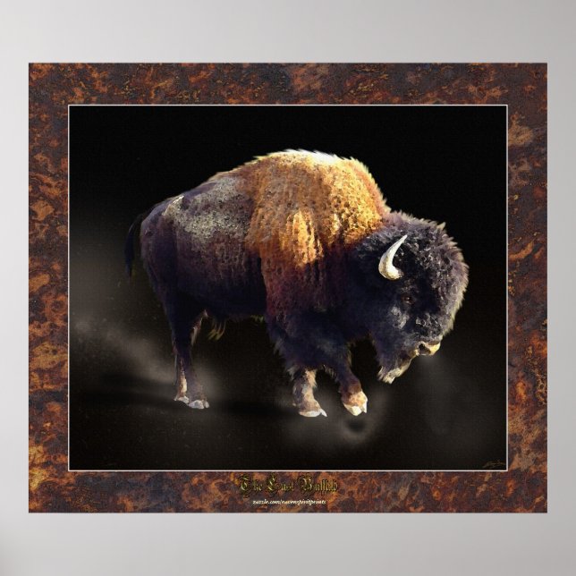 The Last Buffalo Wildlife History Fine Art Poster (Front)