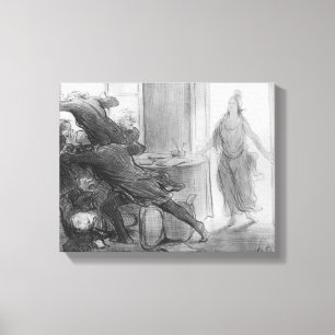 The last cabinet meeting of the ex-ministers canvas print