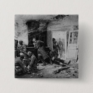 The last cartridges at Balan near Sedan, 1870 2 Inch Square Button