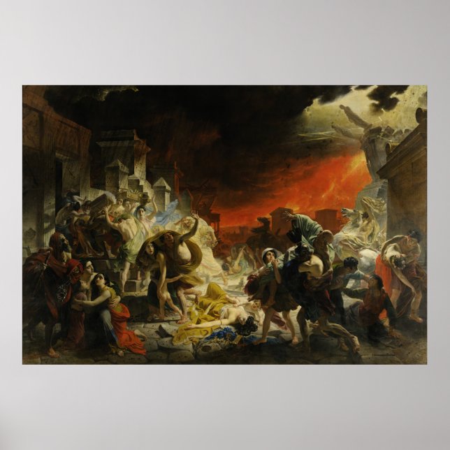 The Last Day of Pompeii by Karl Briullov Vesuvius Poster (Front)