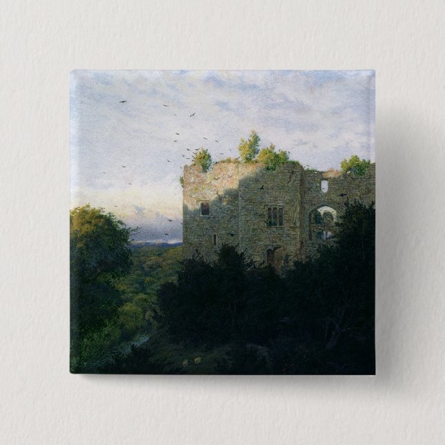 The Last Gleam, 1866 2 Inch Square Button (Front)