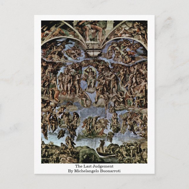 The Last Judgement By Michelangelo Buonarroti Postcard (Front)