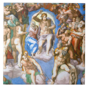 The Last Judgement (detail), Michelangelo Tile