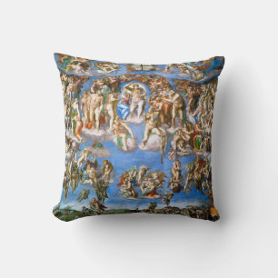 The Last Judgement, Michelangelo, 1536-1541 Throw Pillow