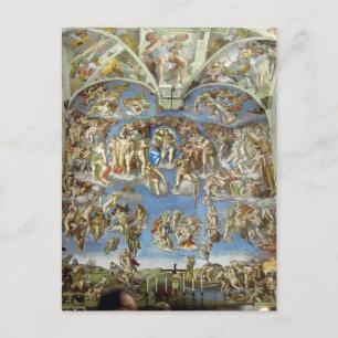 The Last Judgment, Sistine Chapel by Michelangelo  Postcard