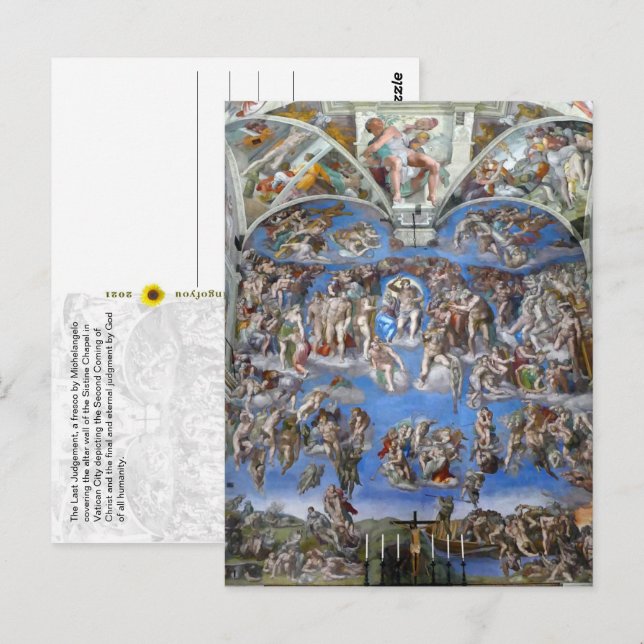 The Last Judgment - Sistine Chapel, Vatican City Postcard (Front/Back)