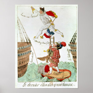 The Last Leap of a Great Man, 1815 Poster
