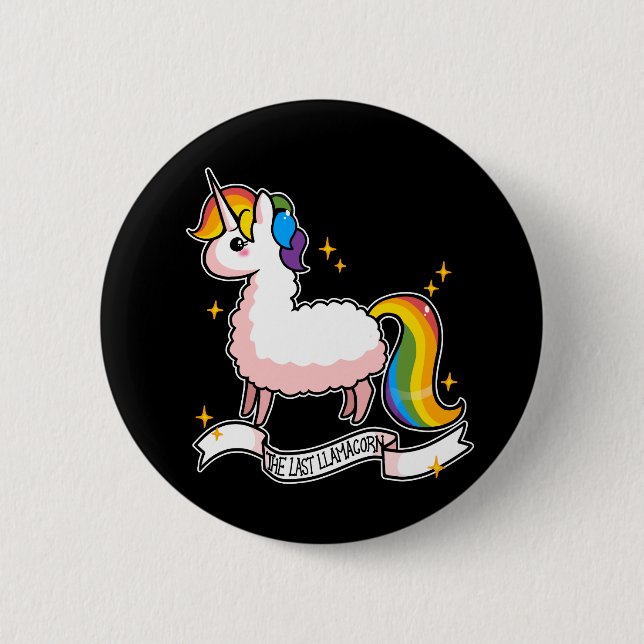 The Last Llamacorn 2 Inch Round Button (Front)