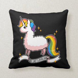 The Last Llamacorn Throw Pillow