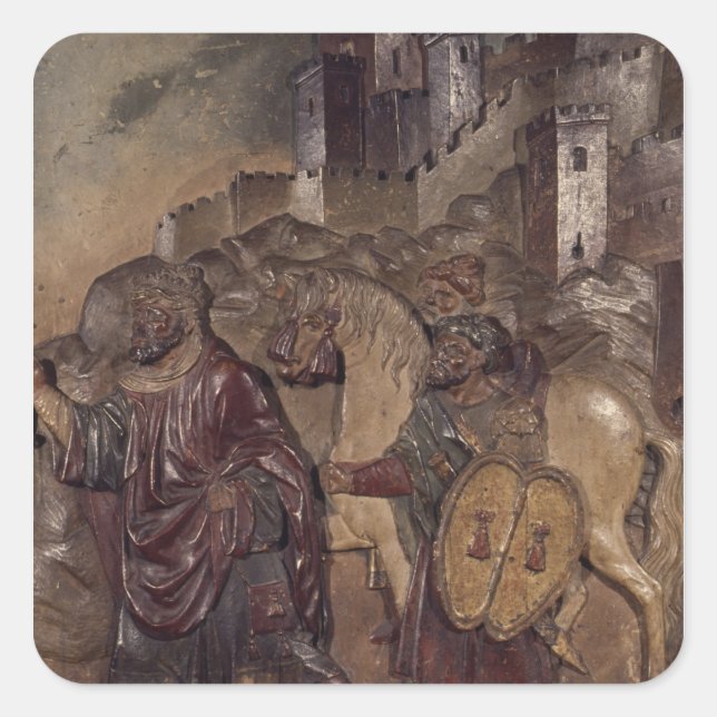 The last Moslem king of Granda leaving the city Square Sticker (Front)