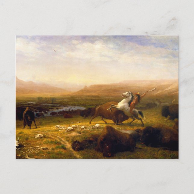 The Last of the Buffalo by Albert Bierstadt (1888) Postcard (Front)