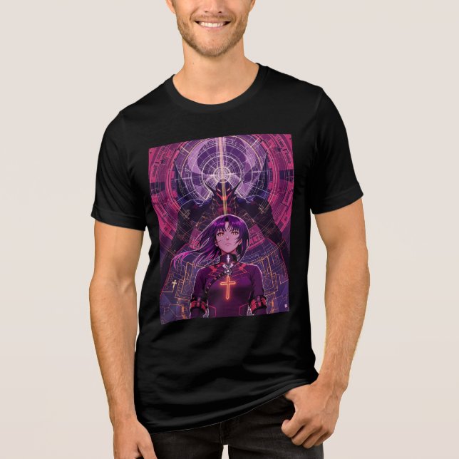 The Last of Us Anime Bella+Canvas Tri-Blend Shirt (Front)