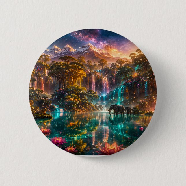 The Last Paradise — Impossible African Eden 2 Inch Round Button (Front)