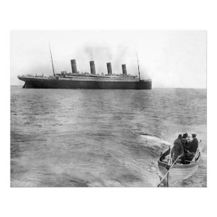 The last photo of the Titanic afloat Print