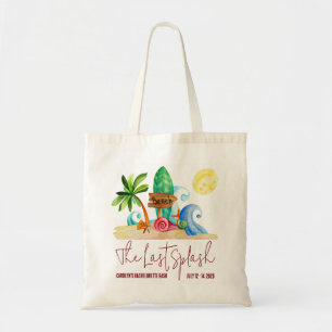 The Last Splash, Beach, Surfing Bachelorette Party Tote Bag