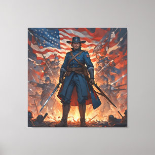 The Last Stand of the Union Commander Canvas Print