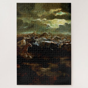 “The Last Stand” Western Art by Charles M Russell Jigsaw Puzzle
