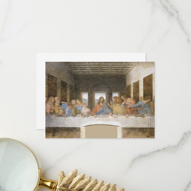 The Last Supper, 1494-1498 by Leonardo da Vinci Thank You Card (Front/Back In Situ)