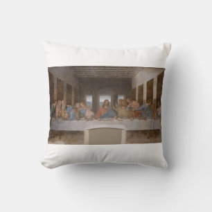 The Last Supper 1495 1498 by Leonardo da Vinci Throw Pillow