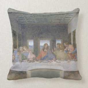 The Last Supper, 1495-97 (fresco) Throw Pillow