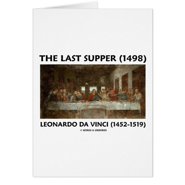 The Last Supper (1498) by Leonardo da Vinci (Front)