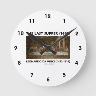 The Last Supper (1498) by Leonardo da Vinci Round Clock