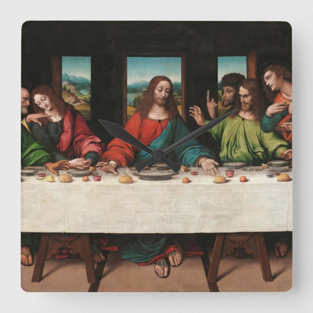 The Last Supper, 1515-1520 by Giampietrino Square Wall Clock (Front)