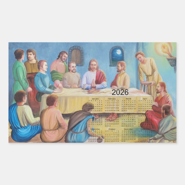 The Last Supper 2026 Calendar Sticker (Front)