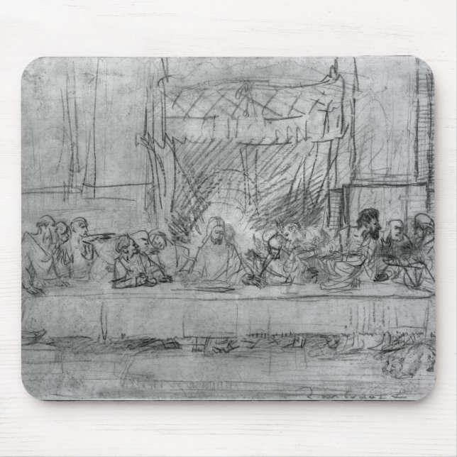The Last Supper, after fresco by Leonardo da Mouse Pad (Front)