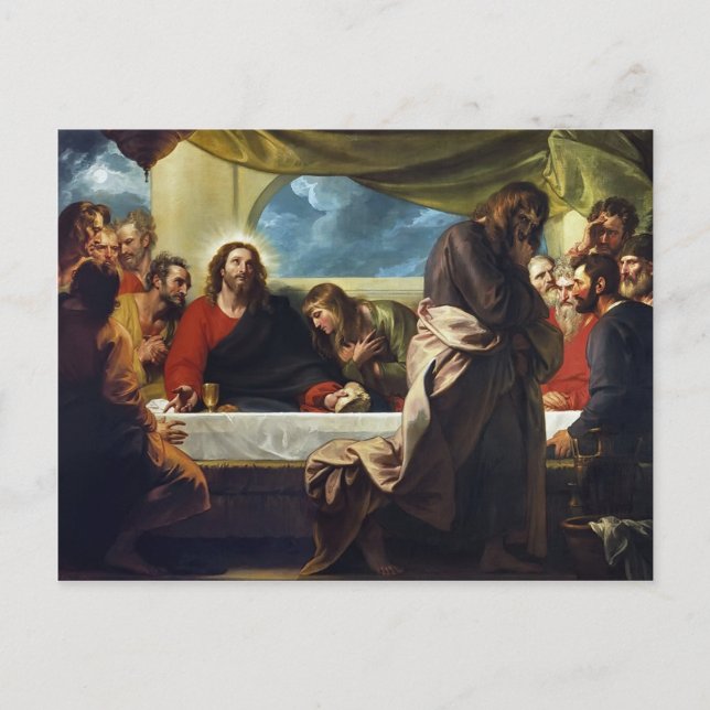 The Last Supper by Benjamin West Postcard (Front)