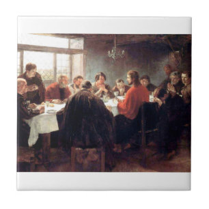 The Last Supper By Fritz Von Uhde 1886 Tile