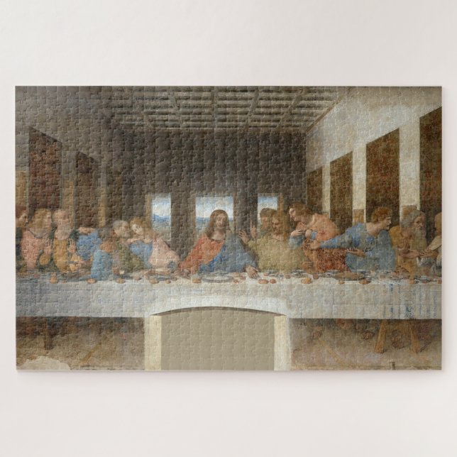 The Last Supper by Leonardo da Vinci (1495 - 1498) Jigsaw Puzzle (Horizontal)
