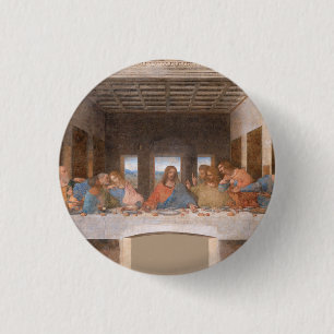 The Last Supper by Leonardo Da Vinci 1 Inch Round Button
