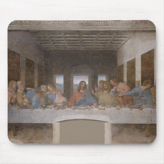 The Last Supper by Leonardo da Vinci Mouse Pad (Front)