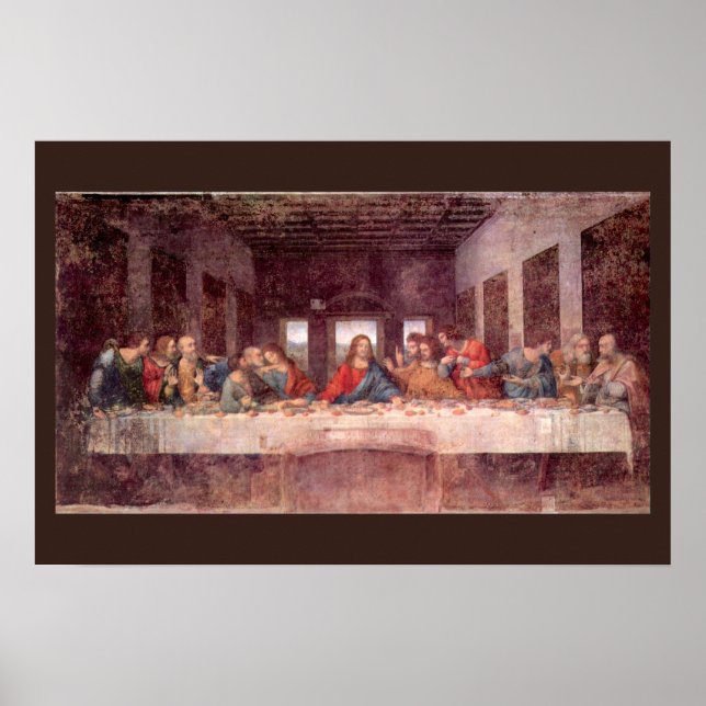 The Last Supper by Leonardo da Vinci, Renaissance Poster (Front)