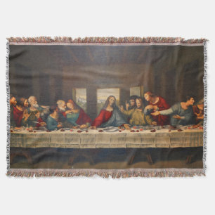 The Last Supper by Leonardo da Vinci Throw Blanket