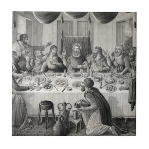 "The Last Supper" ceramic tile